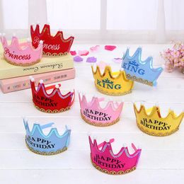 1Pcs Cute crown birthday Party hat Celebration Festive Party Photograph Item Birthday Decor Kids Celebration Hat LX2612