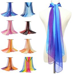 hot Gradient scarves women's Shawl scarves transition Colour veil dance scarves outdoorTulle Beach towel Party Favour T2I5229