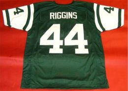 Custom Men Youth women Vintage CUSTOM #44 JOHN RIGGINS green Football Jersey size s-5XL or custom any name or number jersey