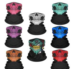 Hip Hop Skull Bandanas magic Seamless Bandana headscarf printed Riding face mask Tube Neck Face Headscarves Sport magic Bib Headband GD436