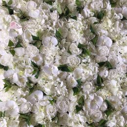 Artificial Flower Wall And Fake Flowers Runner Use Hydrangeas orchids Austin Rose Peony For Wedding Background Decoration