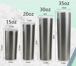 skinny tumbler 20oz 30oz stainless steel slim tumbler double wall vacuum insulated straight tumblers