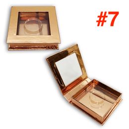 10 styles square Magnetic Lashes Box with eyelash tray 3D Mink Eyelashes Boxes False Eyelashes Packaging Case Empty Eyelash Box 100 sets