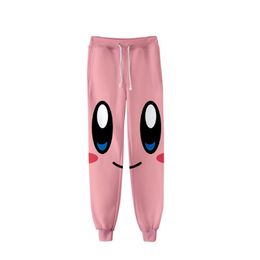 Unisex Anime Kirby Ter Pantolon 3D Joggers Pantolon Erkek/Kadın Giyim Hip Hop Pantalon Homme Eşofman Altı