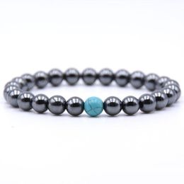 8MM Bright Natural Bead Bracelet Mens and Womens Gift Colorful Agate Stone Bracelet for Sale