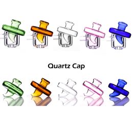 Colourful glass carb cap dome for Quartz banger Nails glass water pipes, dab oil rigs glass water bongs pipe free shipping