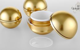 100pcs 15g/30g/50g High grade gold face cream box empty spherical cosmetics bottle acrylic hand cream box