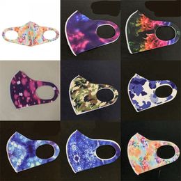 Tie Dye Mascherine Camouflage Printing Face Masks Reusable Respirator Fashion Cycling Folded Breathing Adult Children In Stock 2 2zk C2