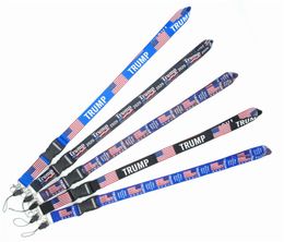 2020 American Election Trump Lanyards Keychain USA Flag Make America Great Again Key Ring Straps for mobile phone or cards