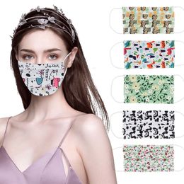 Floral Print Mask Breathable Foldable Mouth Masks Reusable Sunscreen Masks Designer Face mask without filter Designer Masks