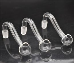 cheapest glass Oil Burner Pipes glass pipes 10mm 14mm 18mm male female Pyrex Glass Oil Burner Bubbler for ash catcher bong