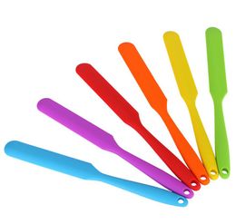 Multicolor Cake Spatula Food Grade Silicone Mixing Batter Dough Scraper Long Handled Butter Knife Baking Cook Tool SN3154