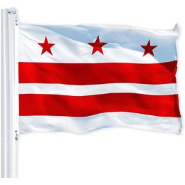 3x5 Washington DC City Flag 3x5ft, Custom Hanging 100% Polyester Fabric ,Decorative All Countries , Free Shipping