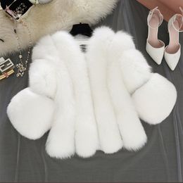 Fluffy Faux Fur Coat Women Short Furry Fur Winter Outerwear Coat 2020 Autumn Casual Party Plush Overcoat Jacket Outerwear