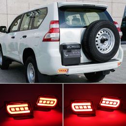 2PCS LED Reflector For Toyota Land Cruiser Prado 150 LC150 FJ150 GRJ150 2010 - 2020 Rear Bumper LED Tail Light Brake Light