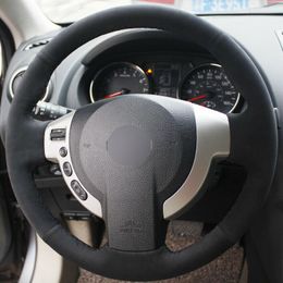 Hand-stitched Car Steering Wheel Cover for Nissan QASHQAI X-Trail NV200 Rogue