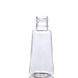 Hand Sanitizer PET Plastic Bottle With Flip Cap Trapezoid Shape Bottle For Makeup Remover Disinfectant Liquid Sample Bottles