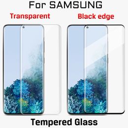 For Samsung S10 S9 Note 10 S8 Plus Galaxy Note 9 Tempered Glass S20 Ultra Plus Full Screen Protector 3D Curved Full Cover
