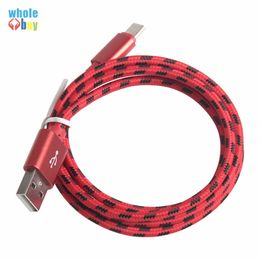 2m nylon Lattice Braided Charging data Cable Type-c/Micro Fast chargering