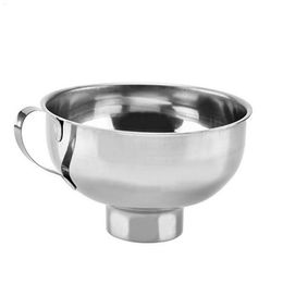 50pcs Durable Stainless Steel Wide Mouth Canning Funnel Hopper Philtre Kitchen Cooking Tools Gadgets