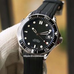 3 Styles Diver 300M Stainless Steel Automatic Mechanical Mens Watch Blue / Black / White Dial Rubber Strap Gents Sport Watches