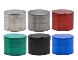 Grinders Solid Herb Grinder Zinc Alloy 4 Layers Tobacco CNC Teeth Smoking Accessories Hand Muller Tool LSK257-5
