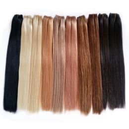 Fasci di capelli umani dhgate grossisti di capelli vergini allineati con cuticole brasiliani indiani malesi peruviani lisci capelli remy 20 colori disponibili