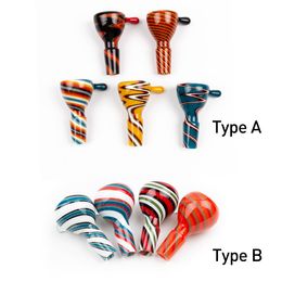 Glass Bowl 14mm Male Joint Colourful wig wag Smoking dry herb Holder pieces for Oil Rig Dab Rigs