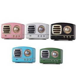 Mini Bluetooth Speakers Portable Retro Radio Vintage Nostalgic heavy Bass 3D Stereo Surround HiFi Sound Effects TF USB FM AUX