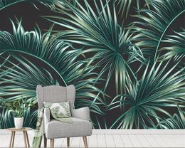 beibehang Custom photo wallpaper tropical plant leaf rainforest banana leaf Living room cafe background wall 3d wallpaper mural