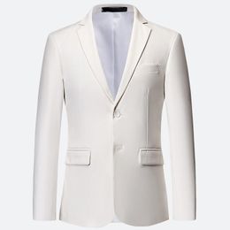 Abiti da uomo Blazer 10 colori Taglie forti 5XL 6XL Giacche formali bianche da uomo Slim Fit Abito da cerimonia nuziale Uomo Giacca classica da uomo XXXXXXL