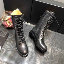 New Star Leisure Boots, Designer's Lady Zipper Tie Boots, Super Luxury Mid-Autumn and Winter Boots, Cowskin Tie Boots,size:35-40