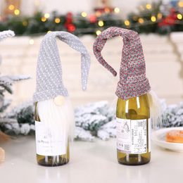 Nordic Style Santa Claus Wine sleeve Wool And Cashmere Material Christmas Decorations Forester Champagne Case Hotel VT1279