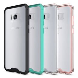 For Samsung S8 Plus Case Transparent Clear Soft TPU Hard PC Back Cover Phone Case for Samsung Galaxy NOTE 8