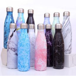 Cola Bottle Double Wall Vacuum Thermos Stainless Steel Insulated Tumbler Biking Hiking Portable Insulated Drinking Bottle Adult Cup LSK323