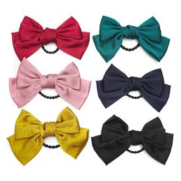 2020 New Girls Butterfly Princess Hair Band Fashion Children Bowknot Satin Scrunchie INS Woman Hairbands Party Hair Accessory S323