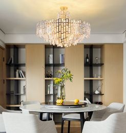 Fashion living room crystal chandelier modern dining room bedroom pendant light simple and light luxury ceiling lights art lighting