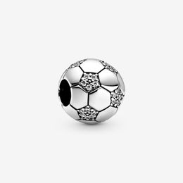 100% 925 Sterling Silver Sparkling Soccer Charms Fit Original European Charm Bracelet Fashion Women Wedding Engagement Jewellery Accessories