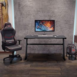 Waco Gaming Desk, Z-förmige Kohlefaser Textur Einstellbare Desktop Höhendesign Home Office Computer PC Laptop Workstation Schreibtisch Schwarz