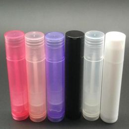 300 Pcs/Lot 5ml Cosmetic Empty Chapstick Lip Gloss Lipstick Balm Tube + Caps Container Wholesale
