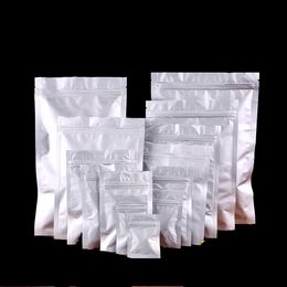 50pcs Tea Aluminium foil packaging bags Ziplock bag flat bottom foil pouch nut food packing sealed pocket