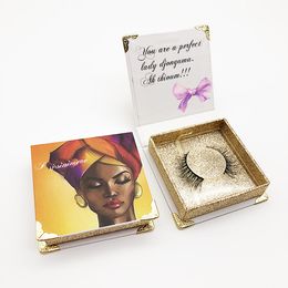 Customised printed Customised eyelash packaging box empty eyelash packaging box false eyelashes box