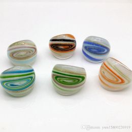 6 pcs printed horse eye diagram coloured glaze rings murano gold foil 6 Colour ring 1719 mm hot