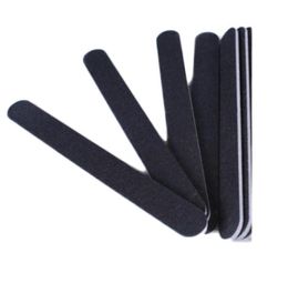 NEW Standard Black Nail Files Grit 100/180 (White Center) Beauty Salon Nail Care Tool Sandpaper DROP SHIPPING