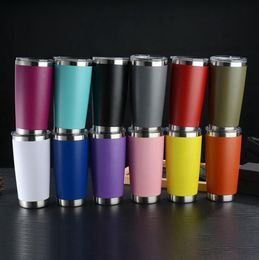 20oz Stainless Steel Mug 13 Colours Car Cups Metal Insulated Travel Mug Water Bottle Beer Tumbler with Lid Coffee Mugs