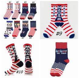 Trump Socks President MAGA Trump Letter Stockings Striped Stars US Flag Sports Socks Trump 2020 Sock CYZ2526