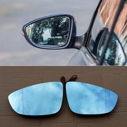 For Volkswagen Sagitar Car Rearview Mirror Wide Angle Hyperbola Blue Mirror Arrow LED Turning Signal Lights