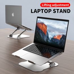 Laptop Lifting Bracket Computer Cooling Frame Aluminium Alloy Metal Flat Desktop Support Notebook Adjustable Height Stand