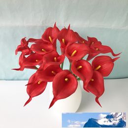 Artificial Calla Lily PU Real Touch Calla Lilies Fake Flowers Wedding Bridal Bouquet Festive Party Supplies