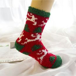 New Arrival Women Socks Christmas Socks Winter New Year Santa Claus Christmas Tree Deer Colourful Kawaii Coral Wool Socks